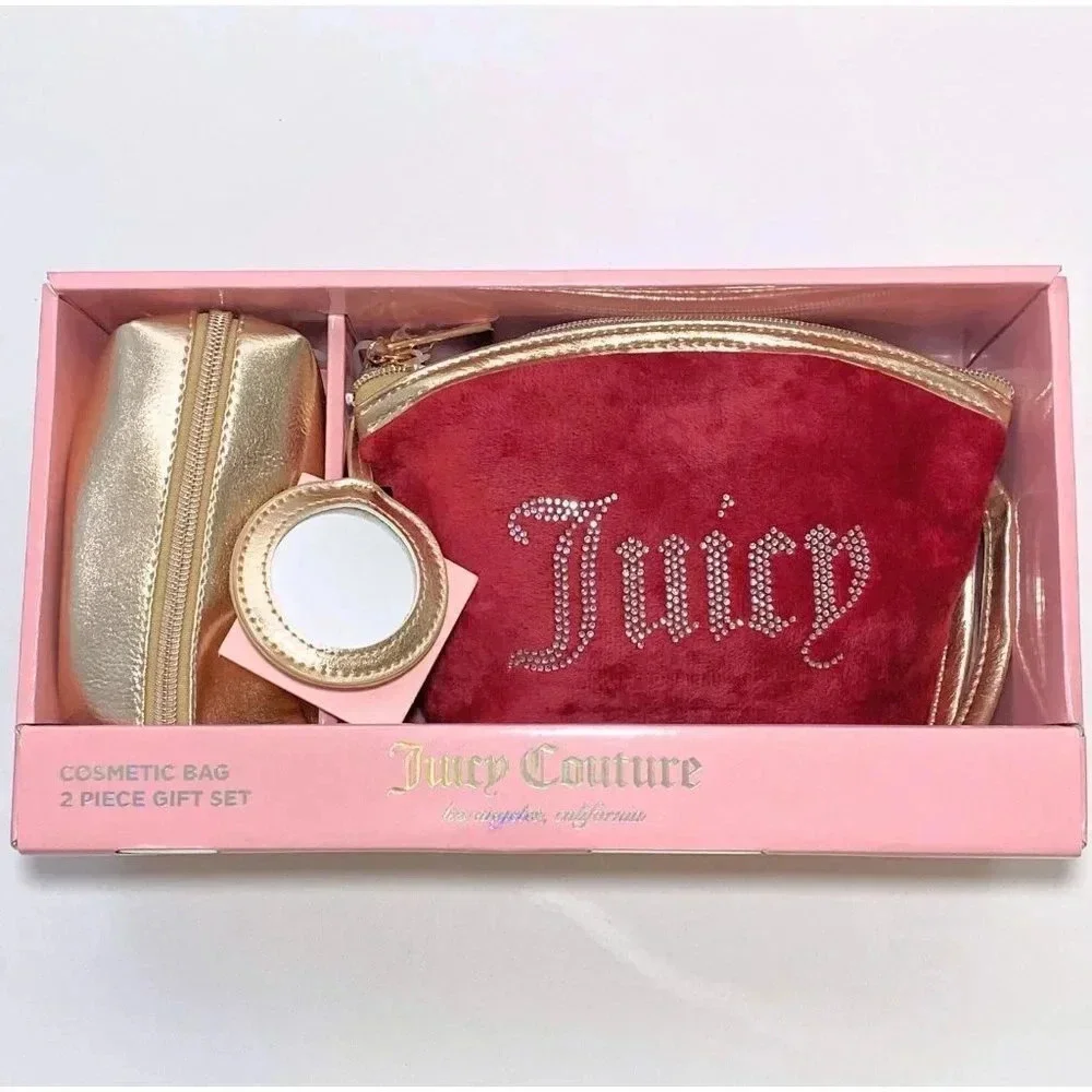 Juicy Couture Wristlet Daydreamer Cosmetic Makeup Bag Travel Gift Set